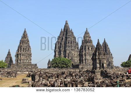 Prambanan, beautiful Temple in Jogja Java Indonesia