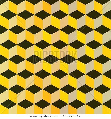 Yellow Abstract Pattern - Triangle and Square pattern in yellow and orange colors. eps10 vector illustration
