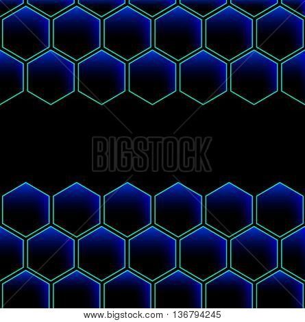 Abstract hexagonal molecule background. Futuristic, technology, biological, clean and modern style