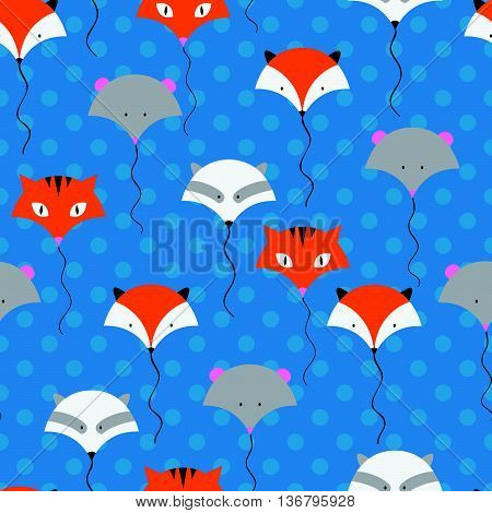 Seamless pattern with different kites vector illustration