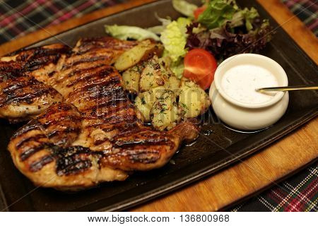Plate With Chicken Tabaka