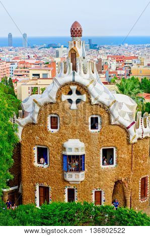 Park Guell In Barcelona, Catalonia, Spain