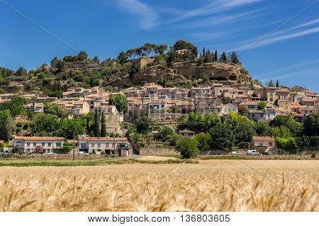 The hill top village of Cadenet in the Luberon Provence