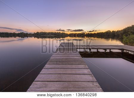 Sunset Seen From Pier