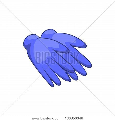Rubber gloves icon in cartoon style isolated on white background. Hand protection symbol