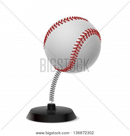 Table souvenir in form of baseball on spring