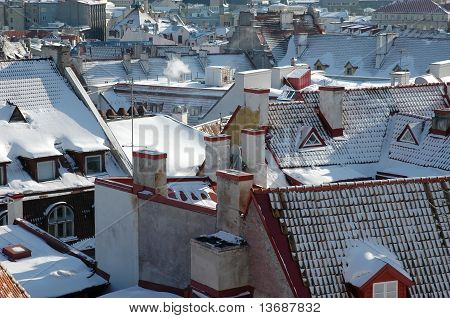 Visning af en gammel by i Tallinn