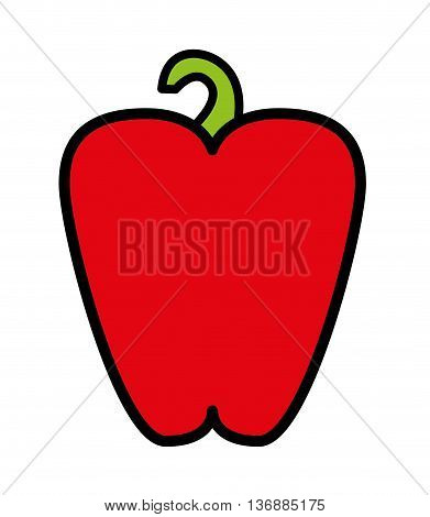 fesh vegetable pepper isolated icon design, vector illustration  graphic