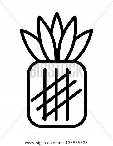 fesh fruit pineapple  isolated icon design, vector illustration  graphic