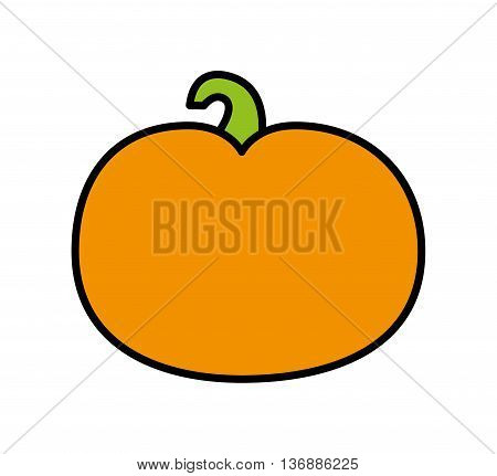 fesh vegetable pumpkin isolated icon design, vector illustration  graphic