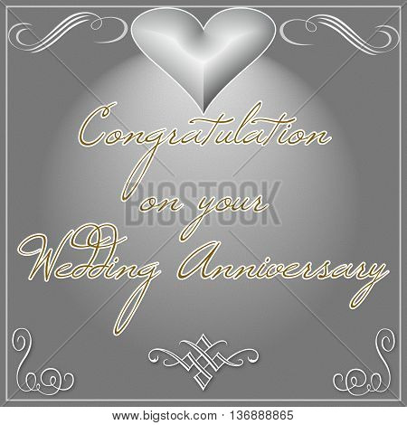 Congrats on you wedding Anniversary wishes card