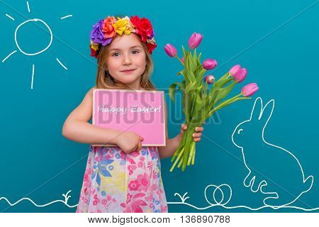 eastertime with young little girl