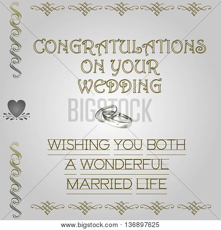 Wishing you both a wonderful married life