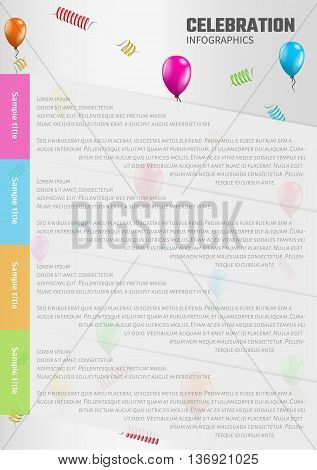 Celebration Infographics With Balloons