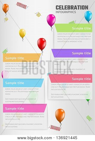 Celebration Infographics With Balloons