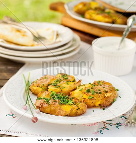 Australian Crash Hot Potatoes With Sour Cream