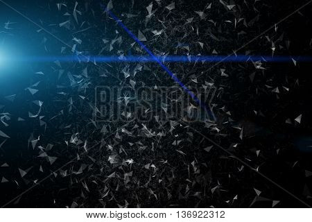 Plexus Facettes in Motion. Nice 3D Rendering