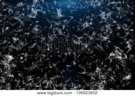 Plexus Facettes in Motion. Nice 3D Rendering