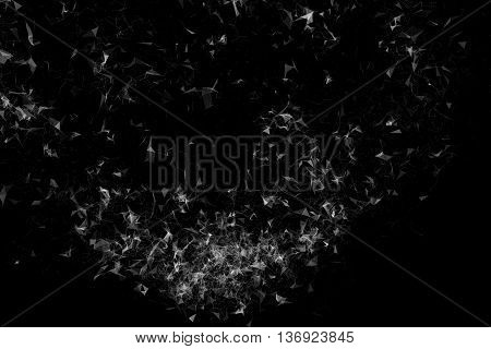 Plexus Facettes in Motion. Nice 3D Rendering