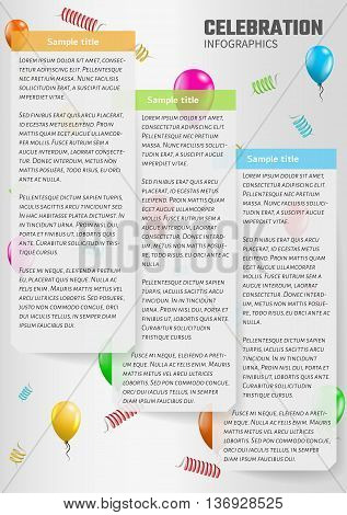 Celebration Infographics With Balloons