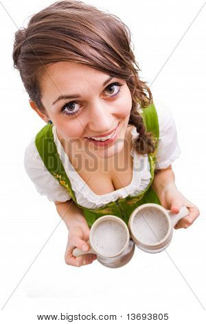 Bayerisches Madl mit Bier