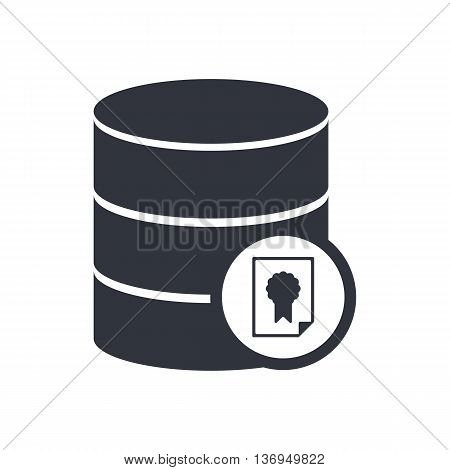 Database Certificate Icon In Vector Format. Premium Quality Database Certificate Symbol. Web Graphic