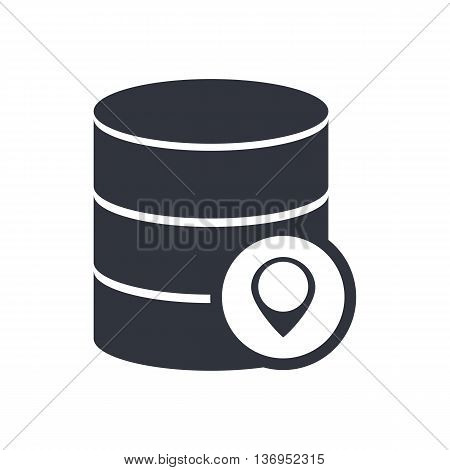 Database Location Icon In Vector Format. Premium Quality Database Location Symbol. Web Graphic Datab