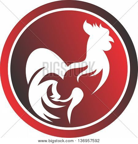 logo emblem abstract roster or chicken or cock element