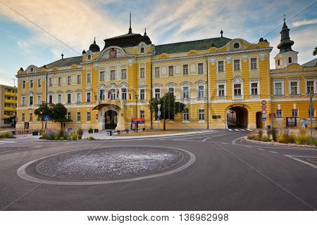 NITRA, SLOVAKIA - JULY 02, 2016: Nitra Gallery located in one of the squares of the old town on July 02, 2016.