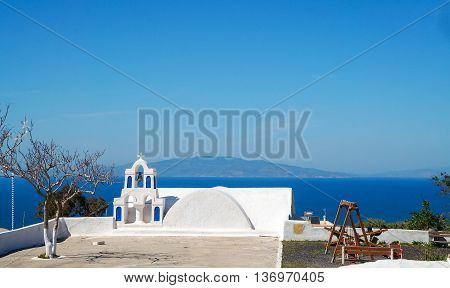 Church At Santorini Island In Greece