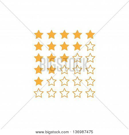 Stars rating. Vector. Stars on the white background.