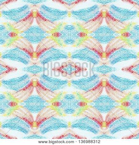 Grunge seamless texture of pastel strokes. Crayons seamless abstract grunge background. Design element. Hand drawing pattern. Pencil design elements.