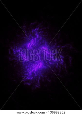 Fractal starry space universe bright cluster constellation