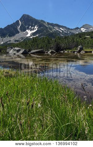 Landscape of Sivrya peak and Banski lakes, Pirin Mountain, Bulgaria