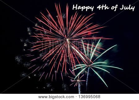 Fireworks light the night sky on the 4th of July