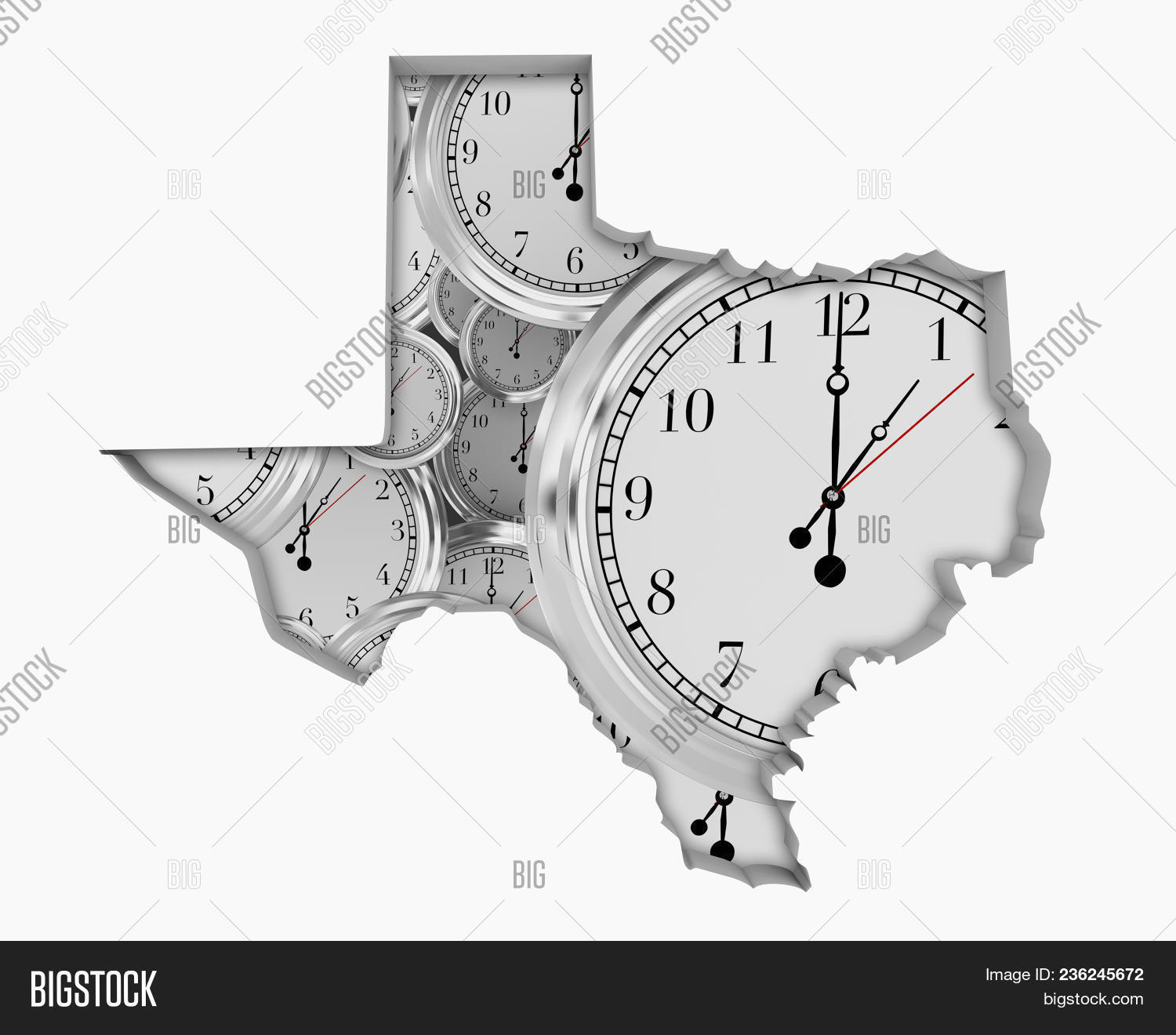 Texas TX Clock Time Image & Photo (Free Trial) Bigstock