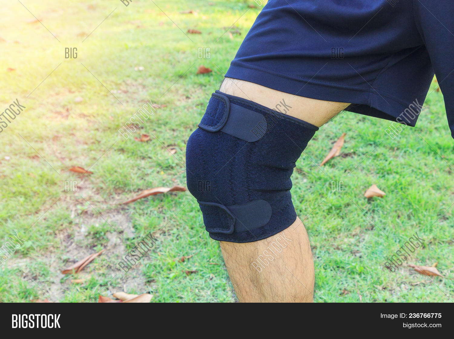 Man Wear Knee Support Image & Photo (Free Trial) Bigstock