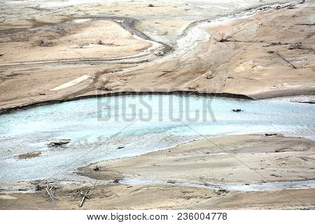 Wildness Background With Water And Many Quicksand