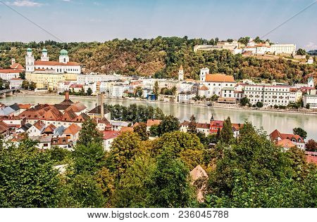 Passau City With Saint Stephen's Cathedral, Germany