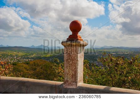 Cuba. Holguin:landscape From The Top Overlooking The City Holguin From Hill Of The Cross.