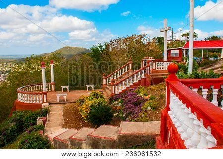 Cuba. Holguin:landscape From The Top Overlooking The City Holguin From Hill Of The Cross. Sightseein