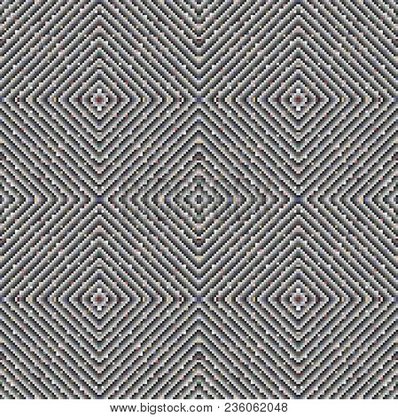 Seamless Vector Pattern For Fabric Design. Grey Palette, Small Scale.