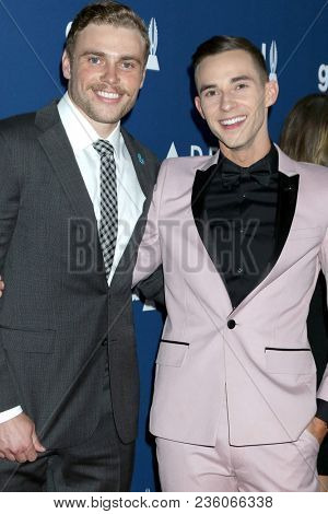 LOS ANGELES - APR 12:  Gus Kenworthy, Adam Rippon at GLAAD Media Awards Los Angeles at Beverly Hilton Hotel on April 12, 2018 in Beverly Hills, CA