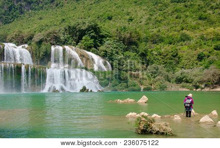 Ban Gioc Waterfall(veitnam Name) Or Detian Waterfall(chinese Name) Waterfall Is The Most Magnificent