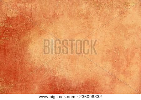 Empty Terracotta And Orange Background For Design And Design Color Terracotta. Background From Plast