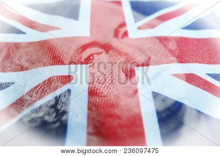 Foreign Investing With British Flag With One Dollar Bill High Quality Stock Photo