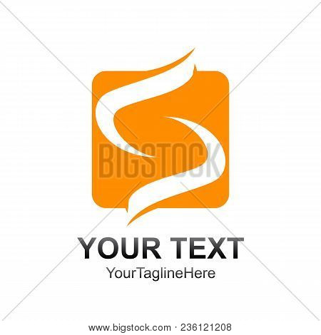 Letter S Logo Design Template Colored Yellow Square Wave Swoosh Design For Business And Company Iden
