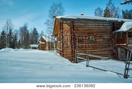 Russian Traditional Wooden Peasant House