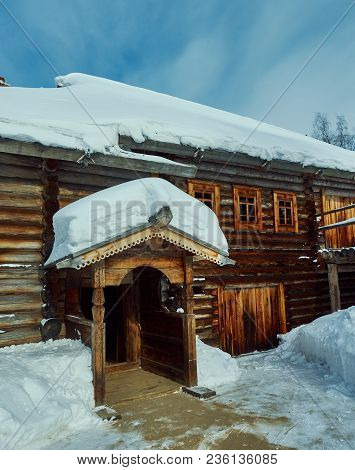Russian Traditional Wooden Peasant House