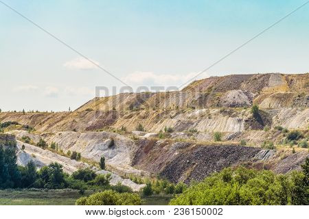 Dumps Of Processed Iron Ore. Waste From The Iron Ore Industry. Belgorod Region, Russia.